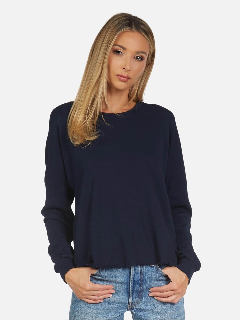 Michael Lauren black Long-Sleeve Crewneck Sweatshirt